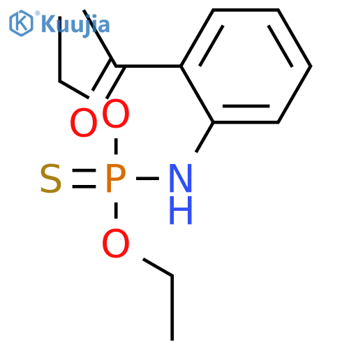 N-(2-Acetylphenyl)phosphoroamidothioic acid O,O-diethyl ester structure