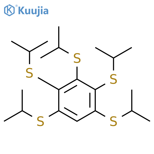 Benzene, pentakis[(1-methylethyl)thio]- structure