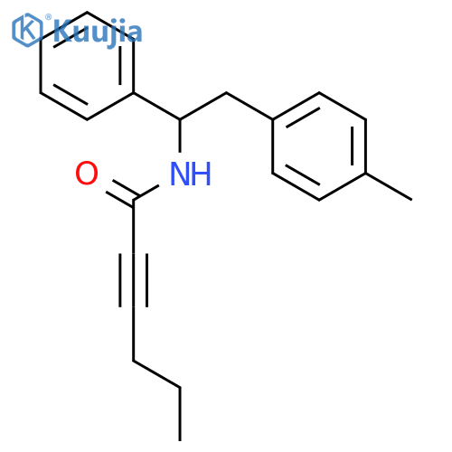 2-Hexynamide, N-[2-(4-methylphenyl)-1-phenylethyl]- structure
