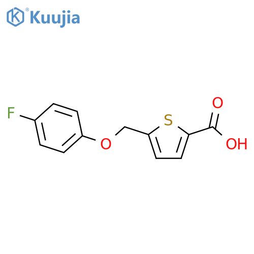 5-(4-fluorophenoxy)methylthiophene-2-carboxylic acid structure