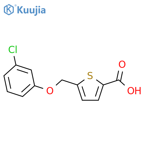5-(3-Chlorophenoxy)methylthiophene-2-carboxylic acid structure