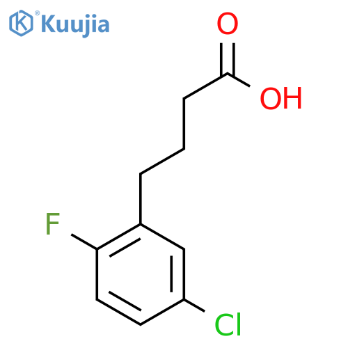 4-(5-chloro-2-fluorophenyl)butanoic acid structure