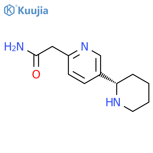 2-Pyridineacetamide, 5-(2S)-2-piperidinyl- structure