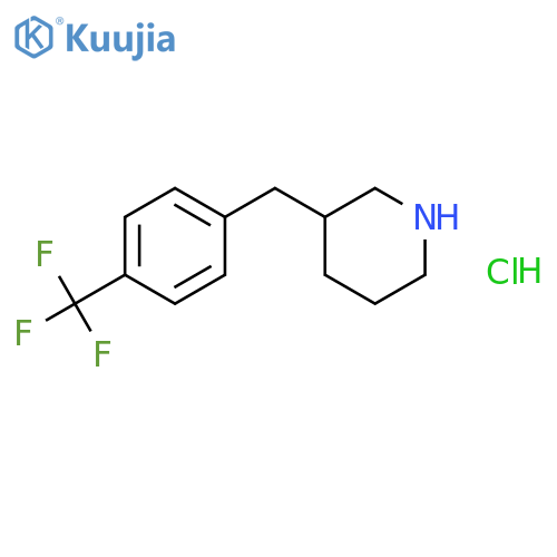 3-{4-(trifluoromethyl)phenylmethyl}piperidine hydrochloride structure