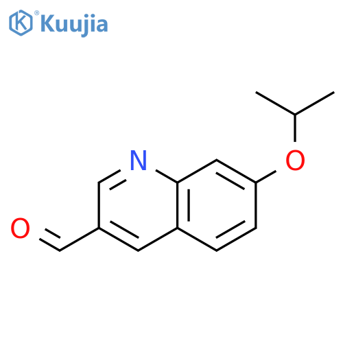 3-QUINOLINECARBOXALDEHYDE, 7-(1-METHYLETHOXY)- structure
