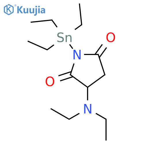 2,5-Pyrrolidinedione, 3-(diethylamino)-1-(triethylstannyl)- structure