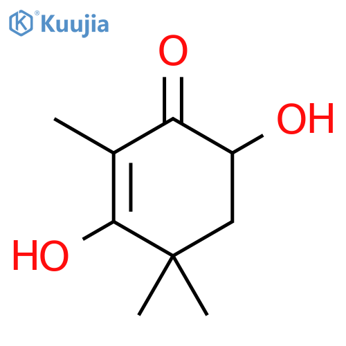2-Cyclohexen-1-one, 3,6-dihydroxy-2,4,4-trimethyl- structure