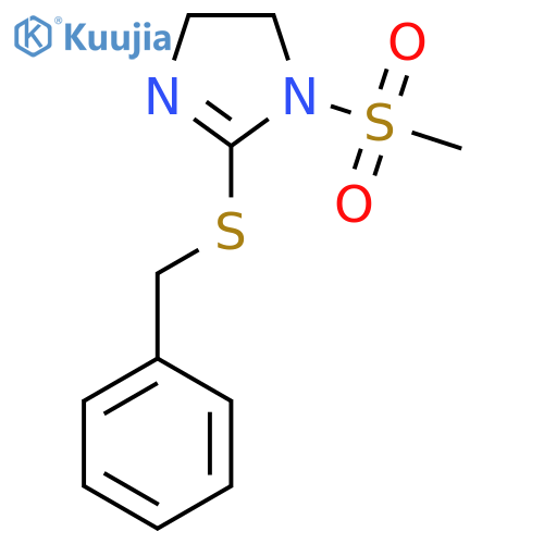 2-(benzylsulfanyl)-1-methanesulfonyl-4,5-dihydro-1H-imidazole structure