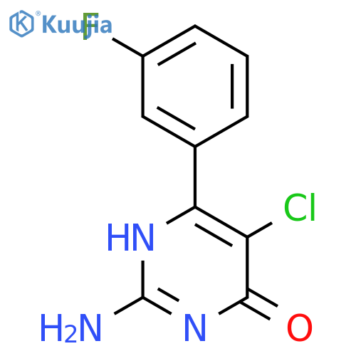 4(1H)-PYRIMIDINONE, 2-AMINO-5-CHLORO-6-(3-FLUOROPHENYL)- structure