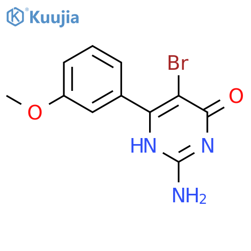 4(1H)-PYRIMIDINONE, 2-AMINO-5-BROMO-6-(3-METHOXYPHENYL)- structure