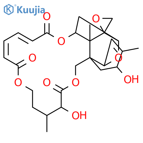 (4S,5R,10Z,12Z,16R,16aS,17S,18R,19aR,23aR)-4,22-dihydroxy-5,16a,21-trimethyl-4,5,6,7,16,16a,22,23-octahydro-3H,18H,19aH-spiro[16,18-methano[1,6,12]trioxacyclooctadecino[3,4-d]chromene-17,2'-oxirane]-3,9,14-trione structure