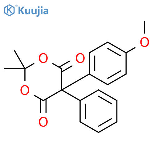 1,3-Dioxane-4,6-dione, 5-(4-methoxyphenyl)-2,2-dimethyl-5-phenyl- structure