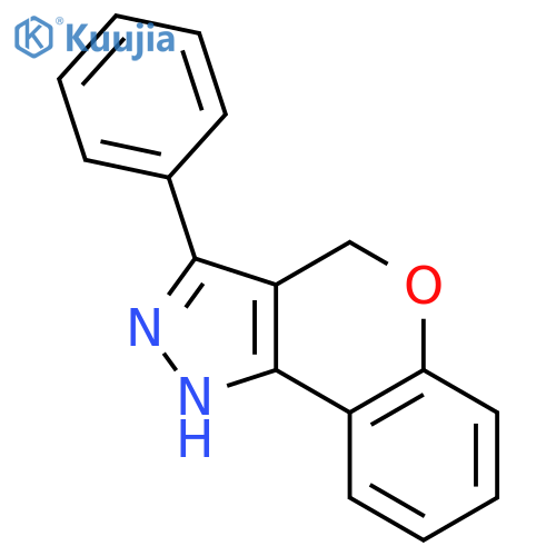 3-phenyl-1,4-dihydrochromeno[4,3-c]pyrazole structure