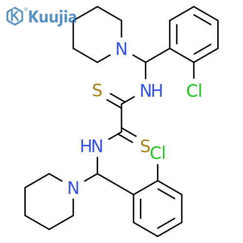 ETHANEDITHIOAMIDE, N,N'-BIS[(2-CHLOROPHENYL)-1-PIPERIDINYLMETHYL]- structure