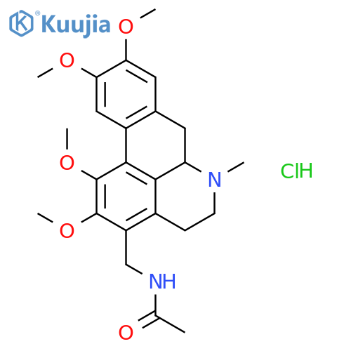 N-{[(6aS)-1,2,9,10-tetramethoxy-6-methyl-5,6,6a,7-tetrahydro-4H-dibenzo[de,g]quinolin-3-yl]methyl}acetamide hydrochloride structure