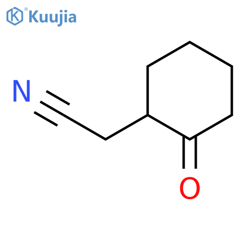 Cyclohexaneacetonitrile, 2-oxo-, (±)- structure
