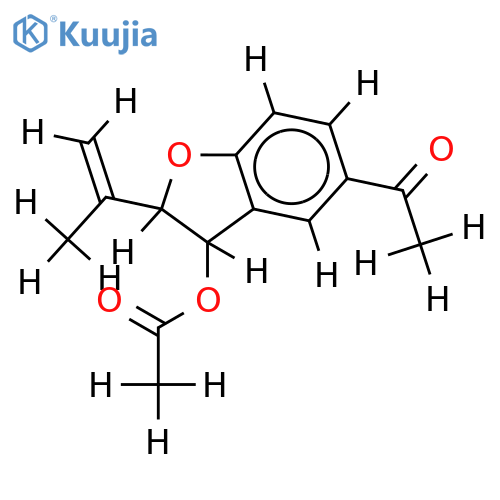 (-)-3-Hydroxy-2-isopropenyl-5-acetyl-2,3-dihydrobenzofuran-acetat; Toxol-acetat structure