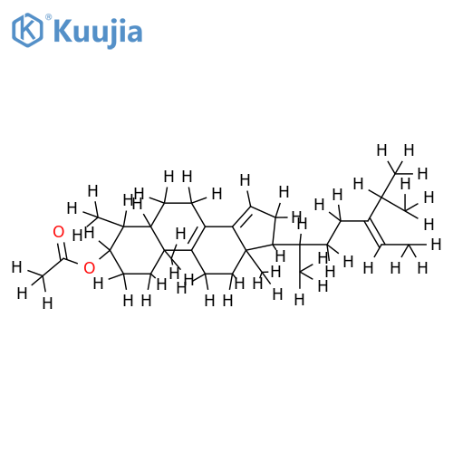 4alpha-methyl-5alpha-stigmasta-8,14,Z-24(28)-trien-3beta-yl acetate structure