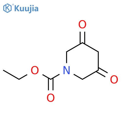 1-Piperidinecarboxylic acid, 3,5-dioxo-, ethyl ester structure