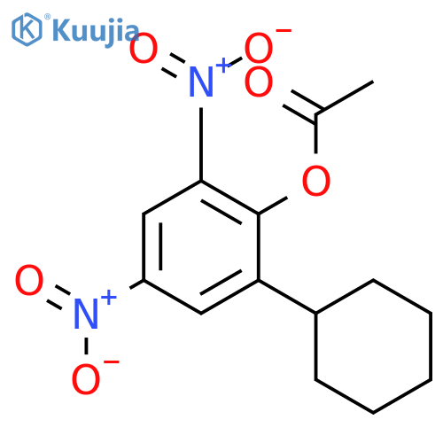 (2-cyclohexyl-4,6-dinitrophenyl) Acetate structure