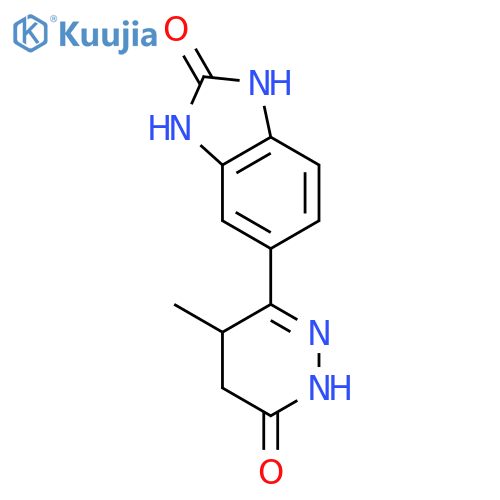 2H-Benzimidazol-2-one,1,3-dihydro-5-(1,4,5,6-tetrahydro-4-methyl-6-oxo-3-pyridazinyl)- structure