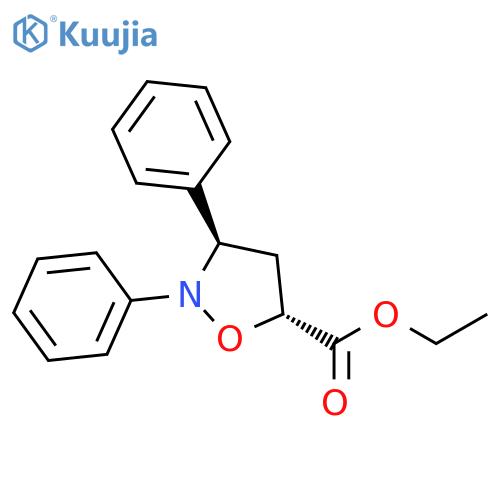 5-Isoxazolidinecarboxylic acid, 2,3-diphenyl-, ethyl ester, trans- structure