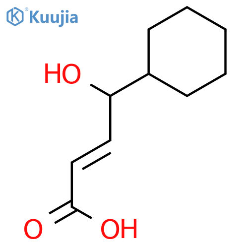 2-BUTENOIC ACID, 4-CYCLOHEXYL-4-HYDROXY-, (E)- structure