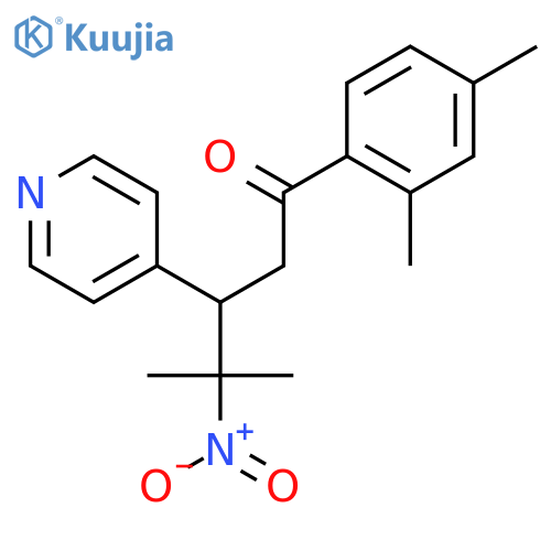 1-Pentanone, 1-(2,4-dimethylphenyl)-4-methyl-4-nitro-3-(4-pyridinyl)- structure