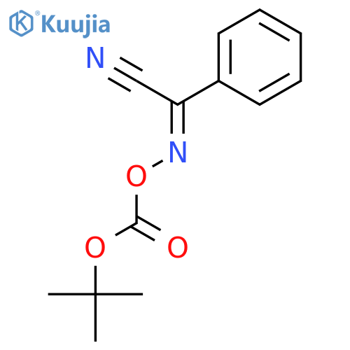 (E)-N-((tert-Butoxycarbonyl)oxy)benzimidoyl cyanide structure
