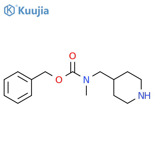 Carbamic acid,methyl(4-piperidinylmethyl)-, phenylmethyl ester (9CI) structure