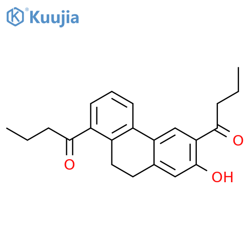 1-Butanone,1,1'-(9,10-dihydro-7-hydroxy-1,6-phenanthrenediyl)bis- (9CI) structure