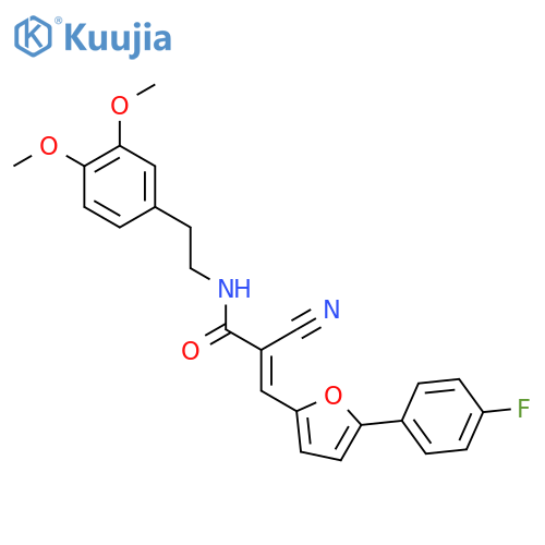 2-cyano-N-[2-(3,4-dimethoxyphenyl)ethyl]-3-[5-(4-fluorophenyl)furan-2-yl]prop-2-enamide structure