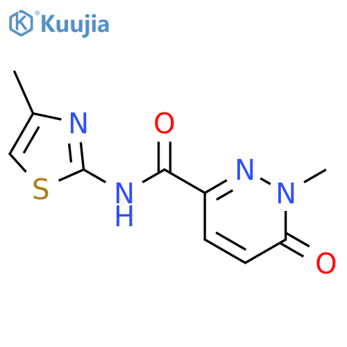 1-methyl-N-(4-methyl-1,3-thiazol-2-yl)-6-oxo-1,6-dihydropyridazine-3-carboxamide structure