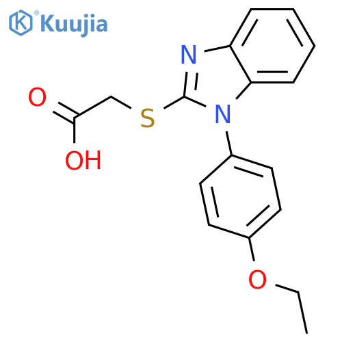 {[1-(4-ethoxyphenyl)-1H-benzimidazol-2-yl]thio}acetic acid structure