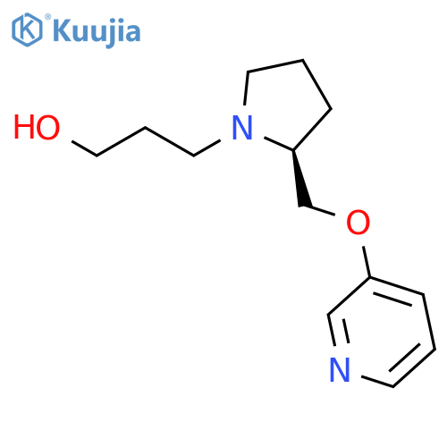 1-PYRROLIDINEPROPANOL, 2-[(3-PYRIDINYLOXY)METHYL]-, (2S)- structure