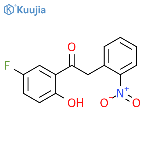 Ethanone, 1-(5-fluoro-2-hydroxyphenyl)-2-(2-nitrophenyl)- structure