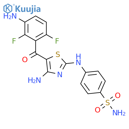 Benzenesulfonamide,4-[[4-amino-5-(3-amino-2,6-difluorobenzoyl)-2-thiazolyl]amino]- structure
