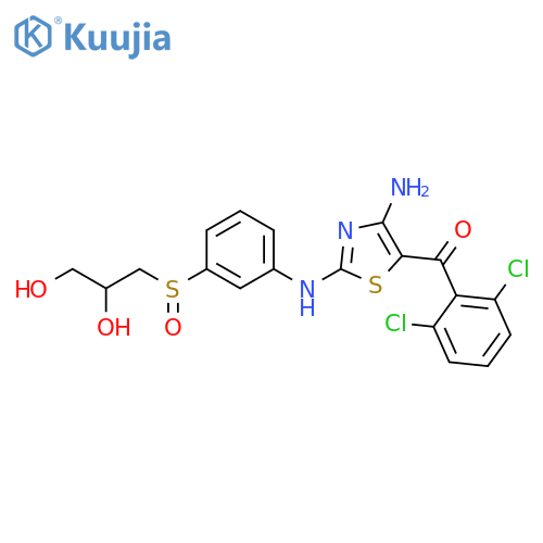 Methanone,[4-amino-2-[[3-[(2,3-dihydroxypropyl)sulfinyl]phenyl]amino]-5-thiazolyl](2,6-dichlorophenyl)- structure