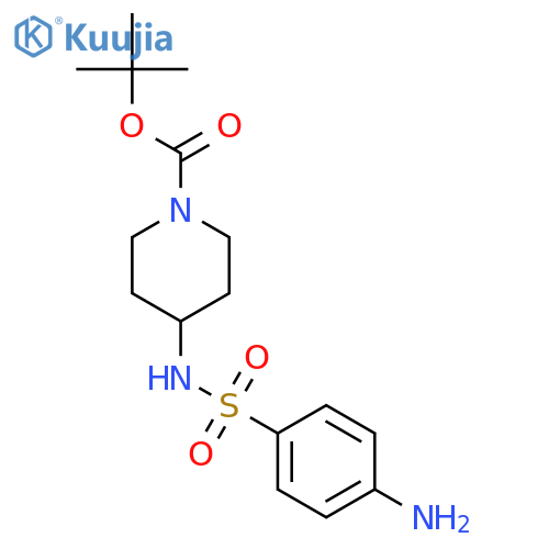 1-Piperidinecarboxylic acid, 4-[[(4-aminophenyl)sulfonyl]amino]-,1,1-dimethylethyl ester structure