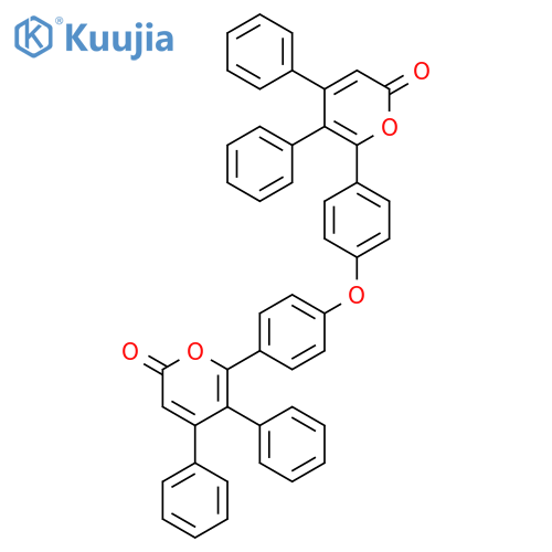 2H-Pyran-2-one, 6,6'-(oxydi-4,1-phenylene)bis[4,5-diphenyl- structure