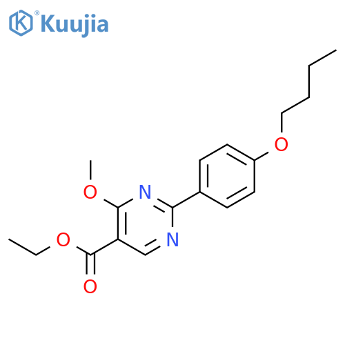 5-PYRIMIDINECARBOXYLIC ACID, 2-(4-BUTOXYPHENYL)-4-METHOXY-, ETHYL ESTER structure