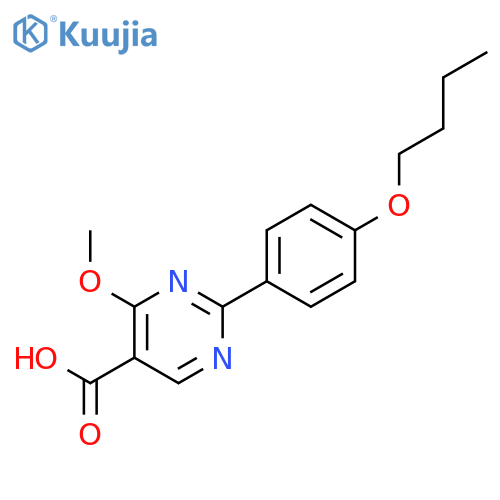 5-PYRIMIDINECARBOXYLIC ACID, 2-(4-BUTOXYPHENYL)-4-METHOXY- structure