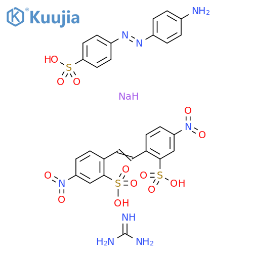 Sodium;4-[(4-aminophenyl)diazenyl]benzenesulfonate;guanidine;5-nitro-2-[(e)-2-(4-nitro-2-sulfophenyl)ethenyl]benzenesulfonic Acid structure
