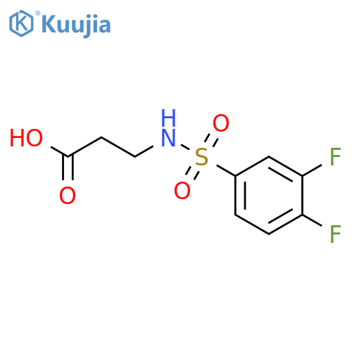 3-(3,4-difluorobenzenesulfonamido)propanoic acid structure