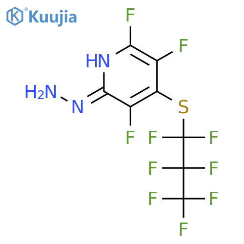 2(1H)-Pyridinone, 3,5,6-trifluoro-4-[(heptafluoropropyl)thio]-, hydrazone structure