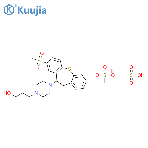 3-{4-[8-(methylsulfonyl)-10,11-dihydrodibenzo[b,f]thiepin-10-yl]piperazin-1-yl}propan-1-ol dimethanesulfonate (salt) structure