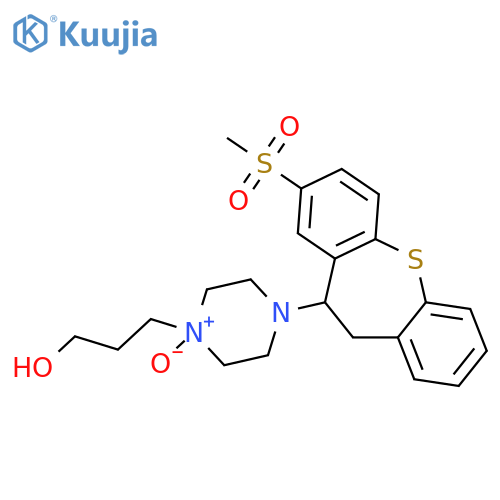 1-Piperazinepropanol,4-[10,11-dihydro-8-(methylsulfonyl)dibenzo[b,f]thiepin-10-yl]-, 1-oxide structure