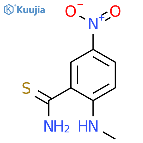 BENZENECARBOTHIOAMIDE, 2-(METHYLAMINO)-5-NITRO- structure