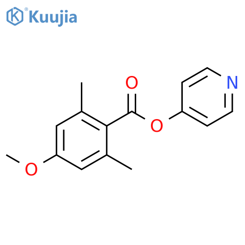 Benzoic acid, 4-methoxy-2,6-dimethyl-, 4-pyridinyl ester structure