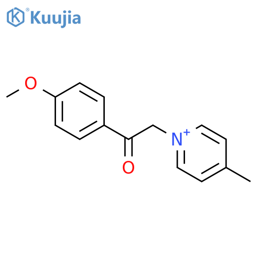 Pyridinium,1-[2-(4-methoxyphenyl)-2-oxoethyl]-4-methyl-, iodide (1:1) structure